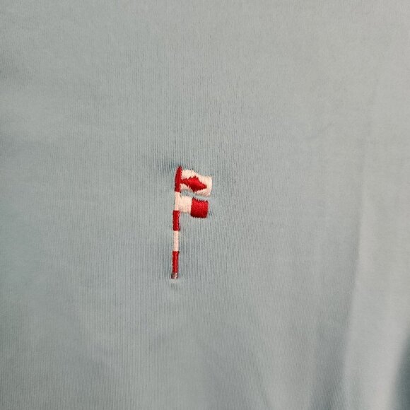 Peter Millar Wicking E4 UPF 50 Turquoise 1/4 Zip Golf Pullover Size M - Picture 4 of 8